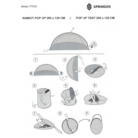 Pop up tent Springos PT003 200 x 120 CM