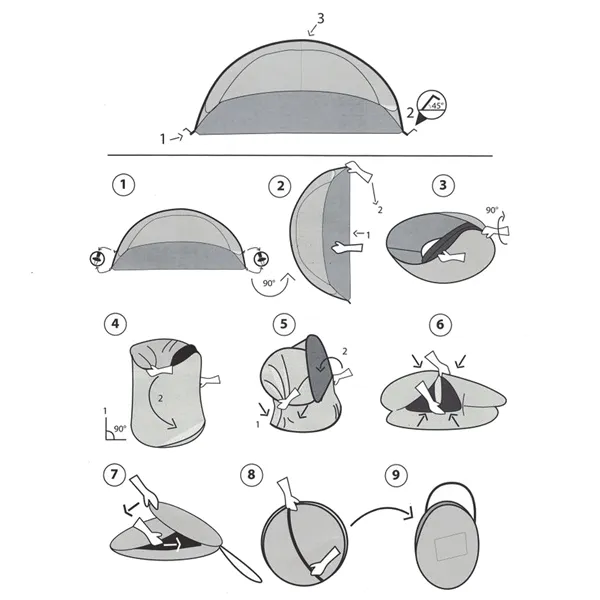 Pop up -teltta Springos PT004 200 x 120 CM