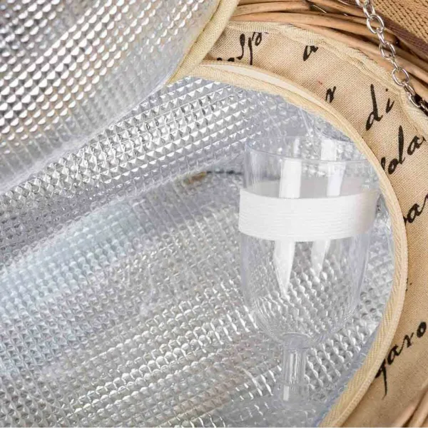 Picnic Basket Alexandra House Living Grey Natural wicker