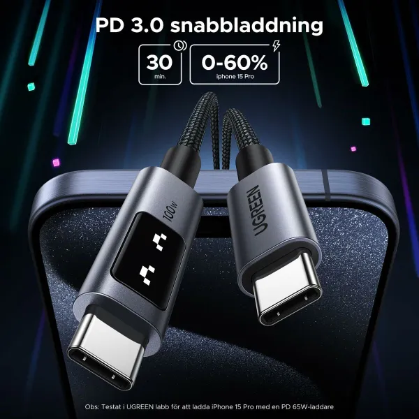USB to Lightning Cable Ugreen 35512 Black 2 m