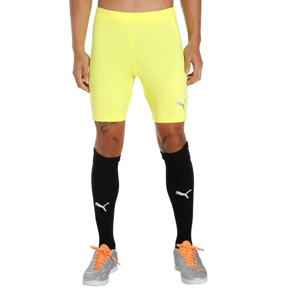 Vīriešu Sporta Šorti Puma Liga Baselayer Dzeltens