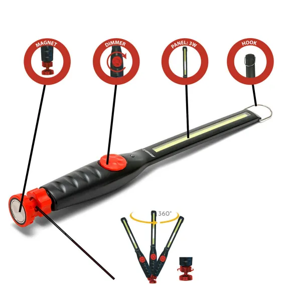 Lamppu Velamp BLACKMAN 3 W 150 Lm Ladattava
