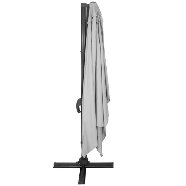 Sodo skėtis Springos GU0048, 500 cm, su uždangalu, kabantis, šviesiai pilkas