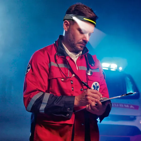 Ladattava ja Säädettävä LED-otsalamppu Velamp 5 W 350 lm