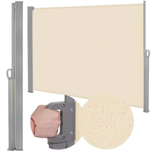 Sānu markīze Springos AW0005 350x180 cm gaiši bēšā krāsā