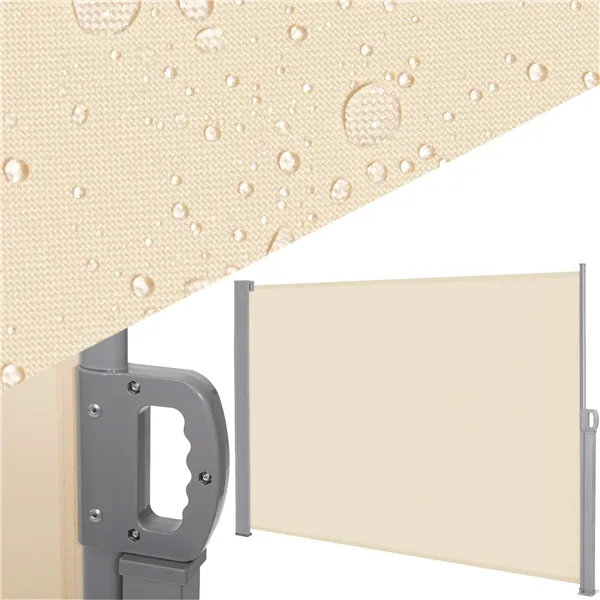 Sānu markīze Springos AW0005 350x180 cm gaiši bēšā krāsā