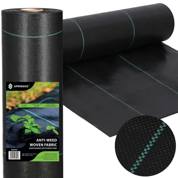 Agrotekstiil umbrohutõrjeks Springos AG0034 90g/m2 1,6x100 m