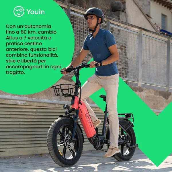 Electric Bike Youin BK1716 LUXOR II Coral 250 W