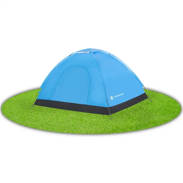 2-vietīga kempinga telts ar moskītu tīklu un UV filtru Springos PT007 zila