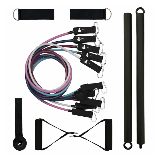 Set of Resistance Bands with Accessories and Exercise Guide Fitpaddy