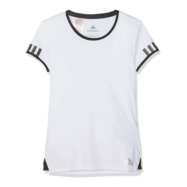 Krekls ar Īsām Piedurknēm Bērniem Adidas CLUB TEE DU2464 Balts Poliesters