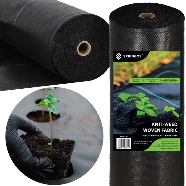 Agrotekstiil umbrohutõrjeks Springos AG0024 70g/m2 1,6x50 m