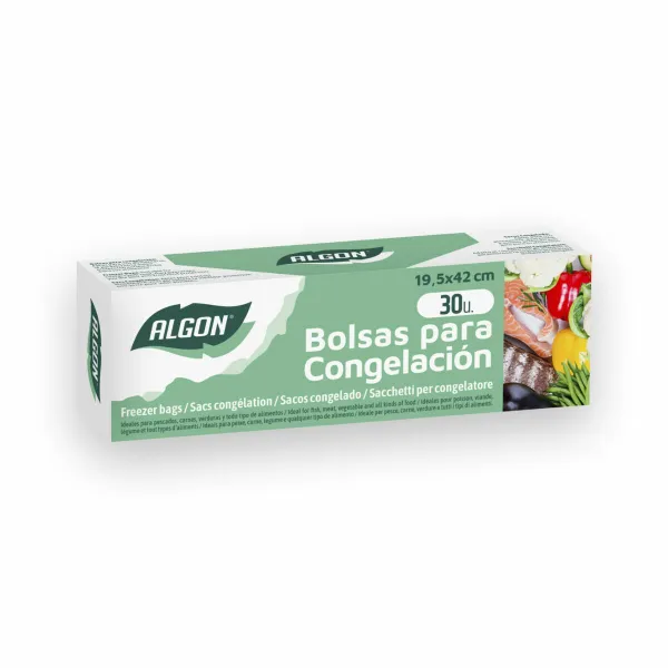 Daugkartinio naudojimo maisto maišelių rinkinys Algon 30 Dalys 19,5 x 42 cm (24 vnt.)