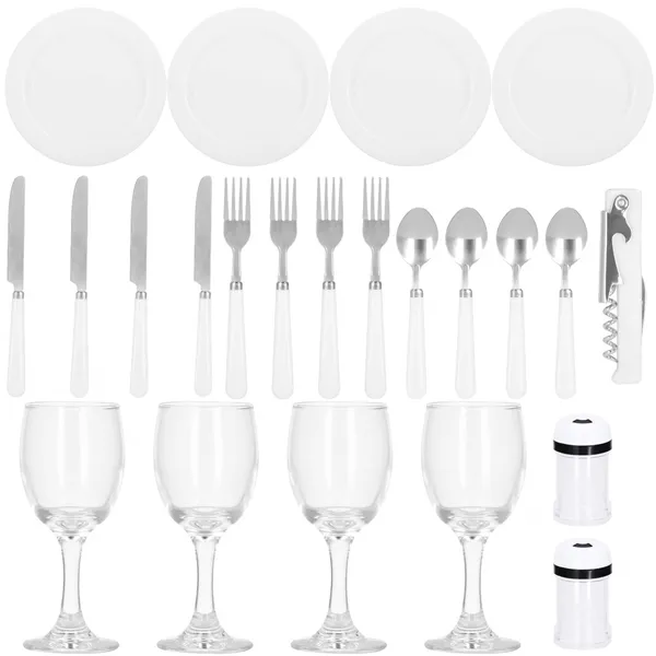 Pikniko krepšelis su įranga ir termo maišeliu Springos CS0136 45x32x42 cm