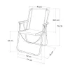 Beach Chair Aktive White Navy Blue 44 x 45 x 76 cm Sailor