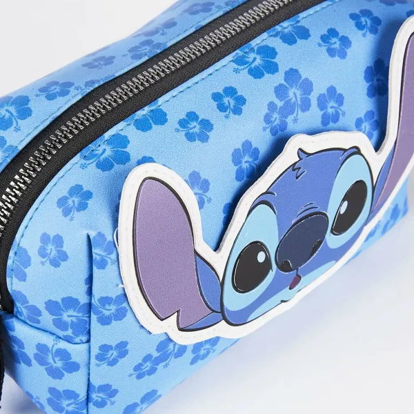 Travel Vanity Case Stitch Blue Polyurethane 17 x 10 x 7 cm