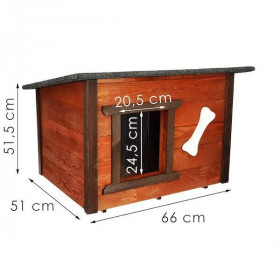 Suņu būda Springos DH002 "M izmērs" dzeltena