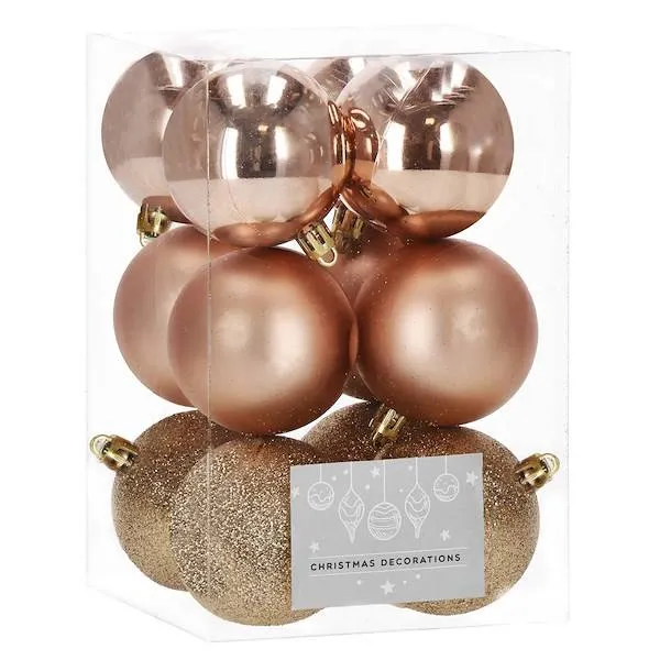 Ziemassvētku eglīšu rotājumu komplekts Springos CA0005 6cm 12gab.