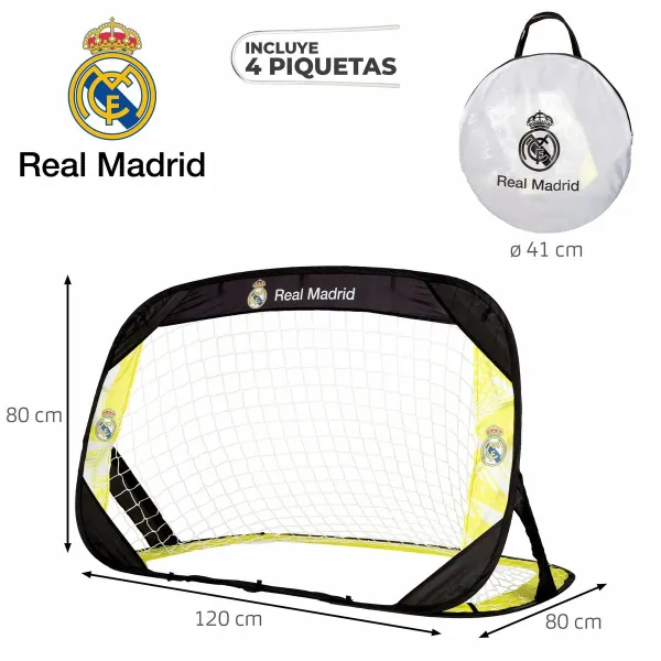 Set of 2 football goals Real Madrid C.F. 120 x 80 x 80 cm