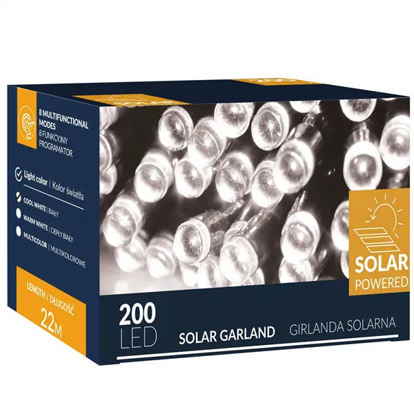 Jouluvalot aurinkokennolla Springos CL4151 22 m