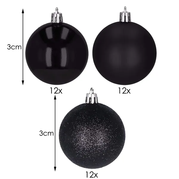 Joulupallot Springos CA1025 3cm 36 kpl.