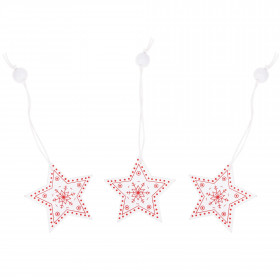 Christmas stars from wood Springos CA0658 5cm