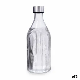 Water bottle Quid Maison Grey Glass 1 L (12 Units)
