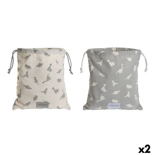 Vaikiška kuprinė DKD Home Decor Balta Pilka 24 x 2 x 26 cm (2 vnt.)