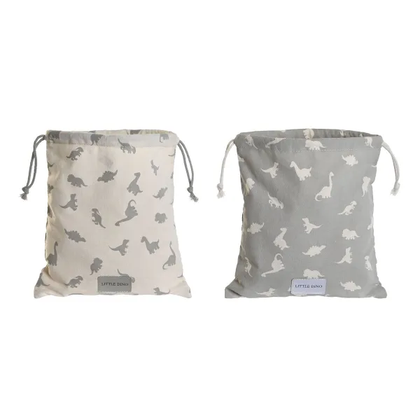 Vaikiška kuprinė DKD Home Decor Balta Pilka 24 x 2 x 26 cm (2 vnt.)