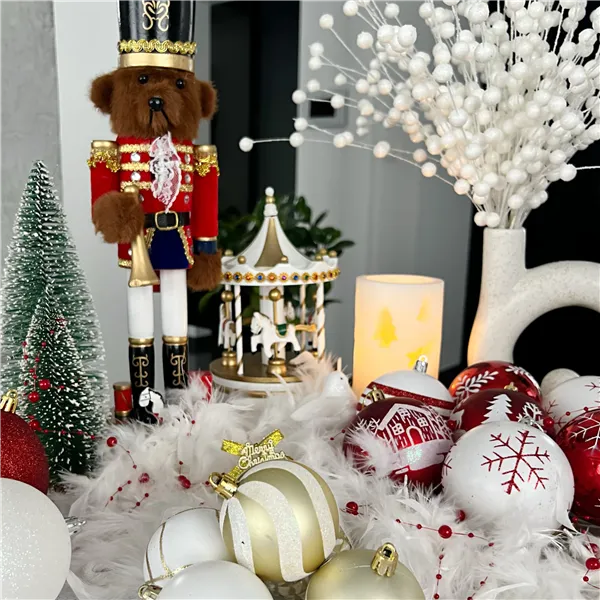 Набор рождественских украшений для ёлки Springos CA0090, 10 см, 6 шт.