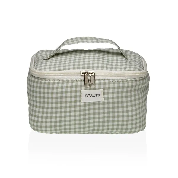 Travel Vanity Case Versa Vichy Green Polyester Textile 12 x 12 x 20 cm