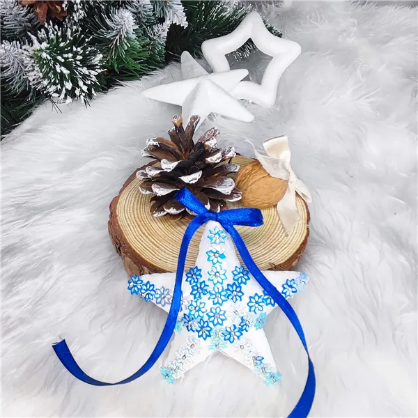 Ziemassvētku rotājums zvaigzne Springos CA0235 12cm