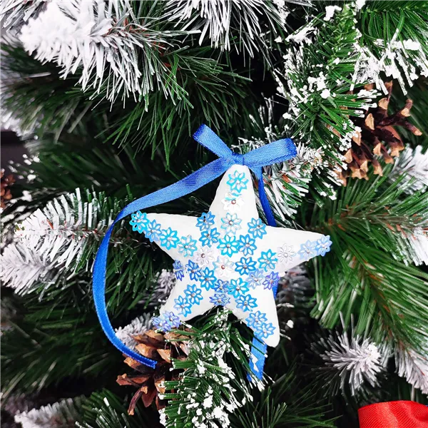 Ziemassvētku rotājums zvaigzne Springos CA0235 12cm