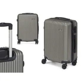 Cabin suitcase Dark grey 55 x 35 x 20 cm Stripes