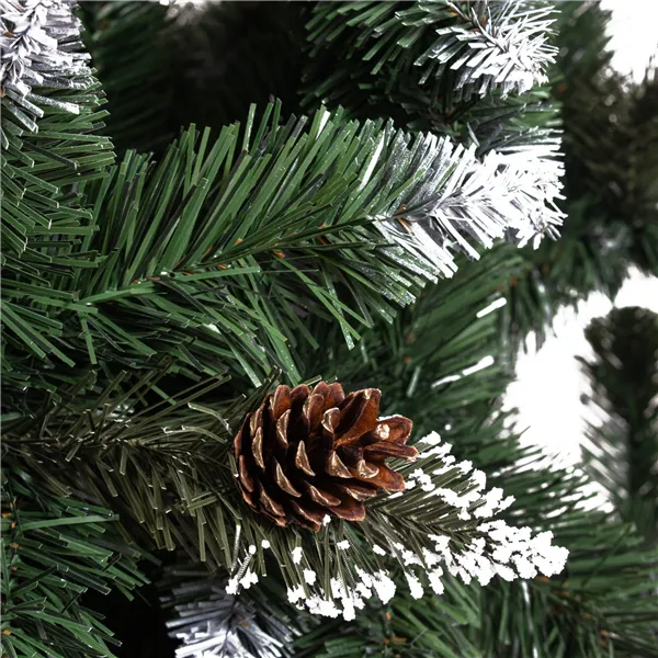 Dirbtinė Kalėdų eglutė Springos CT0190 180 cm aukščiausios kokybės karališkosios eglutės, snieguota deimantinė pušis su kūgiais