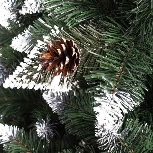 Mākslīgā Ziemassvētku eglīte premium Royal Trees Springos CT0190 180 cm sniegota dimanta priede ar čiekuriem