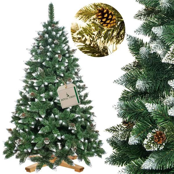 Keinotekoinen joulukuusi Premium Royal Trees Springos CT0189 150 cm luminen timanttimänty käpyillä