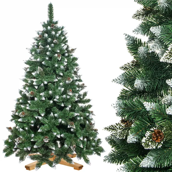 Mākslīgā Ziemassvētku eglīte Premium Royal Trees Springos CT0189 150 cm, sniegota dimanta priede ar čiekuriem