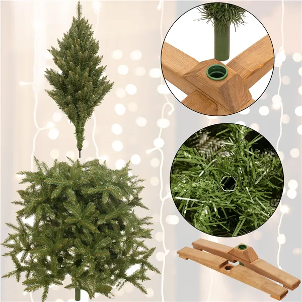 Искусственная елка Premium Royal Trees, Пихта кавказская, на деревянной подставке Springos CT0187 220 см