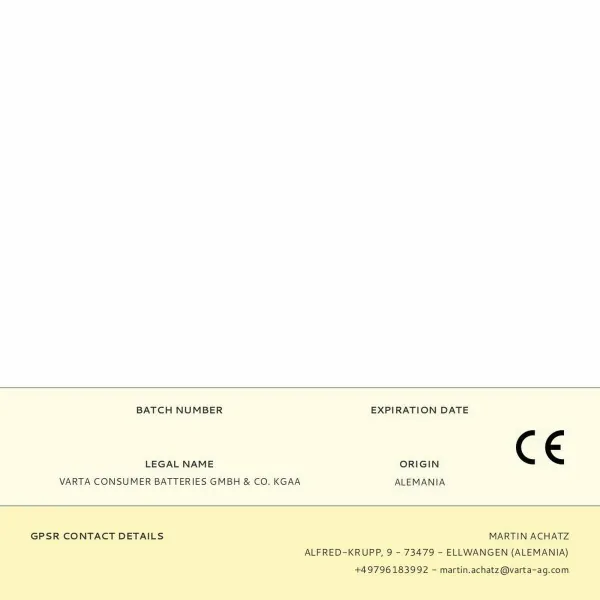 Baterija Varta 15673101111