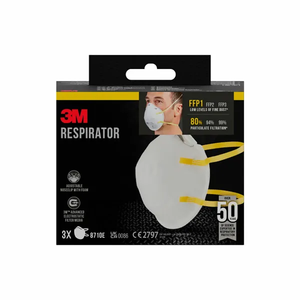 Protective Respirator Mask 3M ffp1 8710e (3 Units)