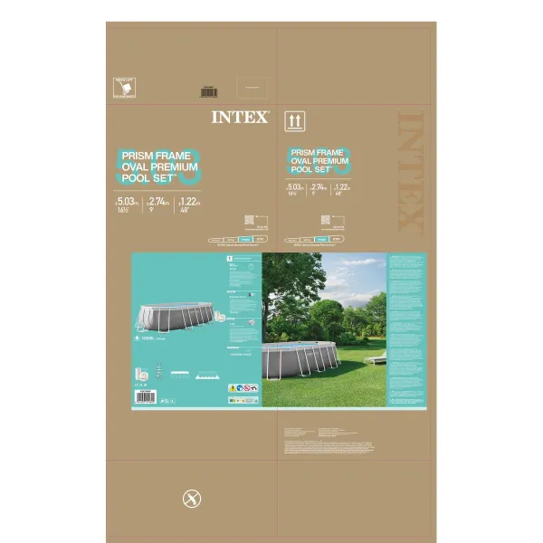 Removable pool Intex 26796NP 503 x 274 x 122 cm