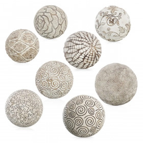 Rutuliukų dekoracijos rudos spalvos 10 x 10 x 10 cm (8 vnt.)