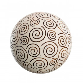 Rutuliukų dekoracijos rudos spalvos 10 x 10 x 10 cm (8 vnt.)