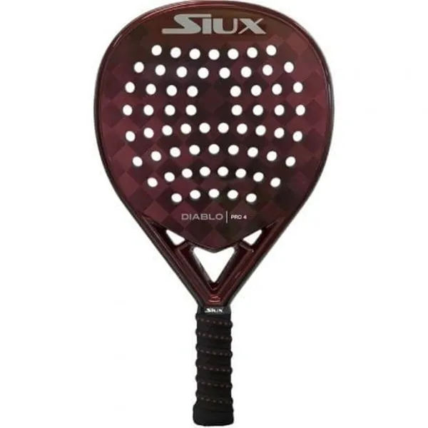 Padel Racket Siux Diablo Pro 4 White Black Red Carbon fibre Charcoal EVA