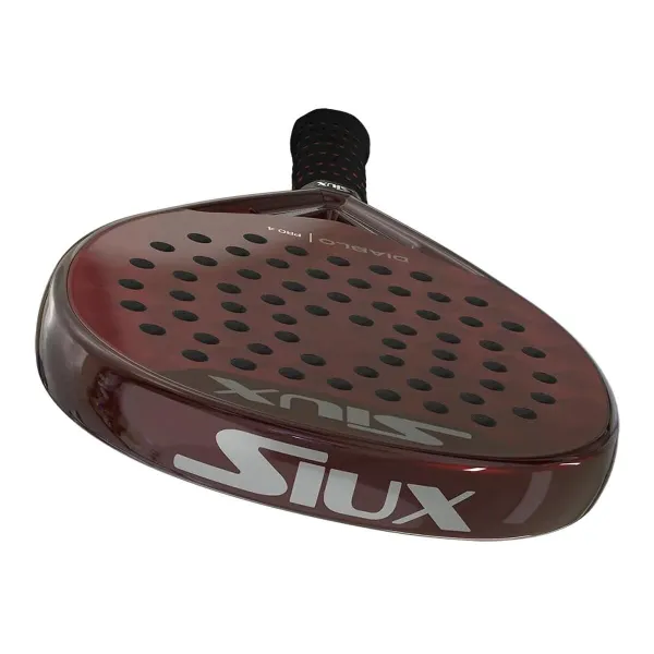 Padel Racket Siux Diablo Pro 4 White Black Red Carbon fibre Charcoal EVA