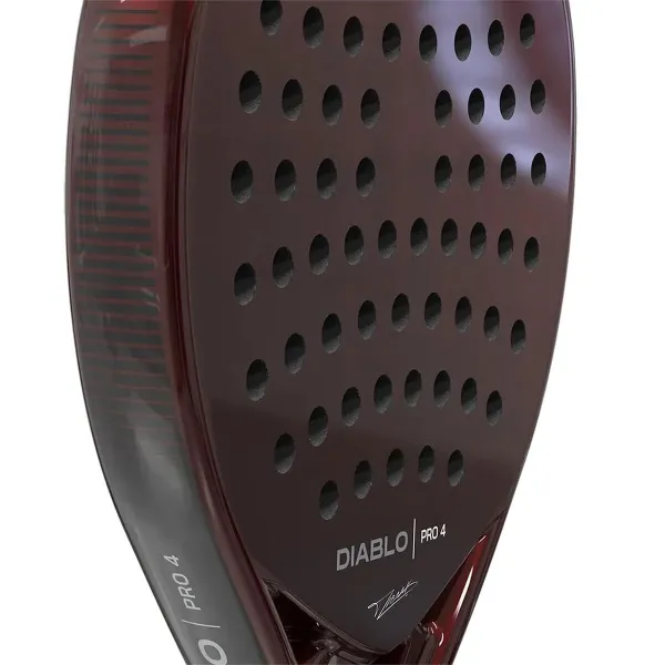 Padel Racket Siux Diablo Pro 4 White Black Red Carbon fibre Charcoal EVA
