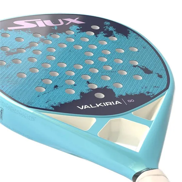 Padel Racket Siux Valkiria Go 2025 Blue Pink Carbon fibre Charcoal EVA