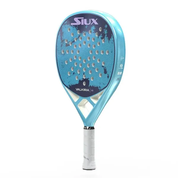 Padel Racket Siux Valkiria Go 2025 Blue Pink Carbon fibre Charcoal EVA