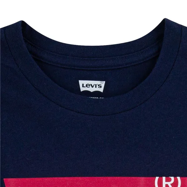 Vaikiška Marškinėliai su trumpomis rankovėmis Levi's Batwing Girl Tamsiai mėlyna